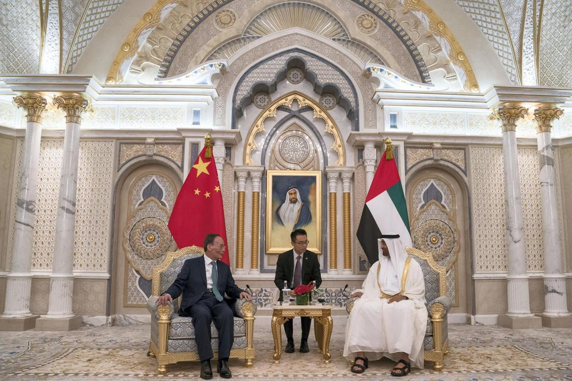 阿联酋领导人与中国副主席王岐山举行会谈