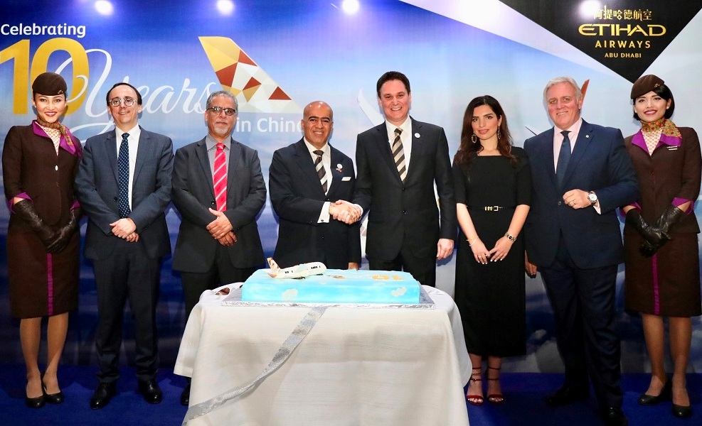 Etihad Airways отмечает десять лет успешных операций в Китае