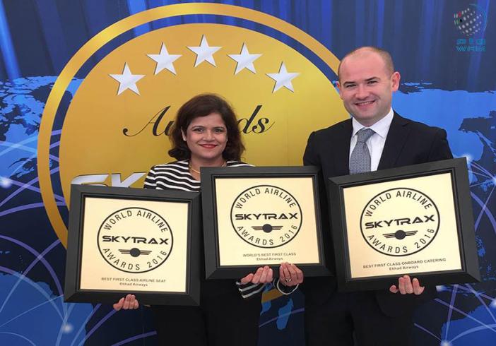 It’s a hat-trick for Etihad Airways&#039; First Class at Skytrax World Airlines Awards