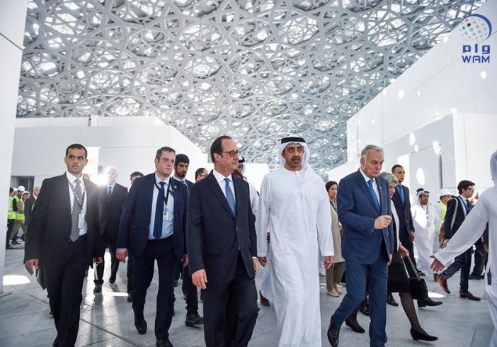 French President tours the Louvre Abu Dhabi