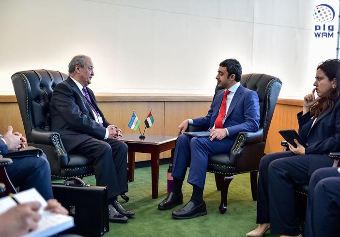 Foreign Ministers of UAE and Uzbekistan met during UN General Assembly