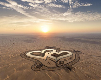The lake of love: Crown Prince of Dubai unveils new heart-shaped lake