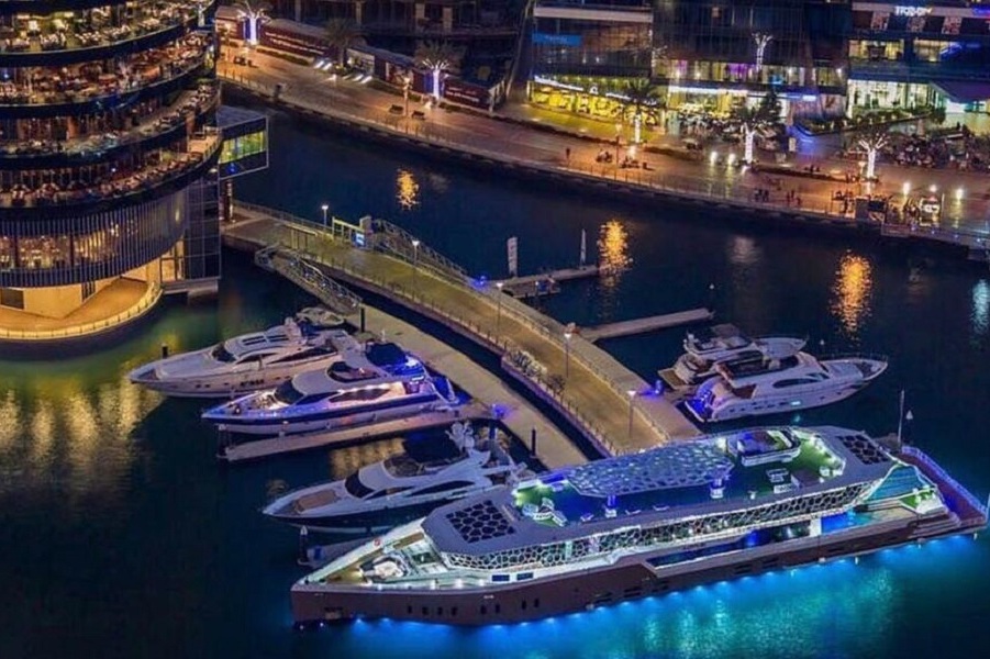 Brunch is now served on a 220-foot yacht in Dubai
