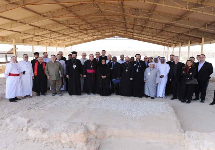 Sheikha Lubna and Christian leaders from the Gulf visit Sir Bani Yas monastery
