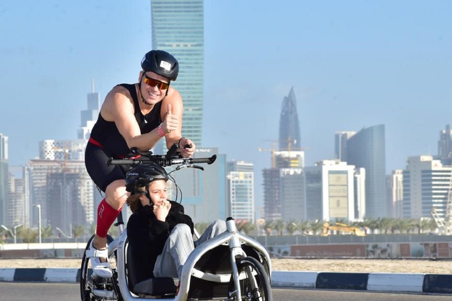 Father to run, cycle and swim 800km with disabled son