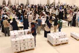 Dubai residents gather to pack aid for Gaza