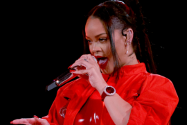 Rihanna wears Jacob &amp; Co. Brilliant Northern Lights during Superbowl LVII live performance