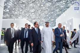 French President tours the Louvre Abu Dhabi